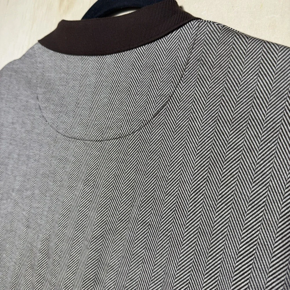 Polo Golf Ralph Lauren Polo Shirt Men's Large Brown Herringbone Cotton